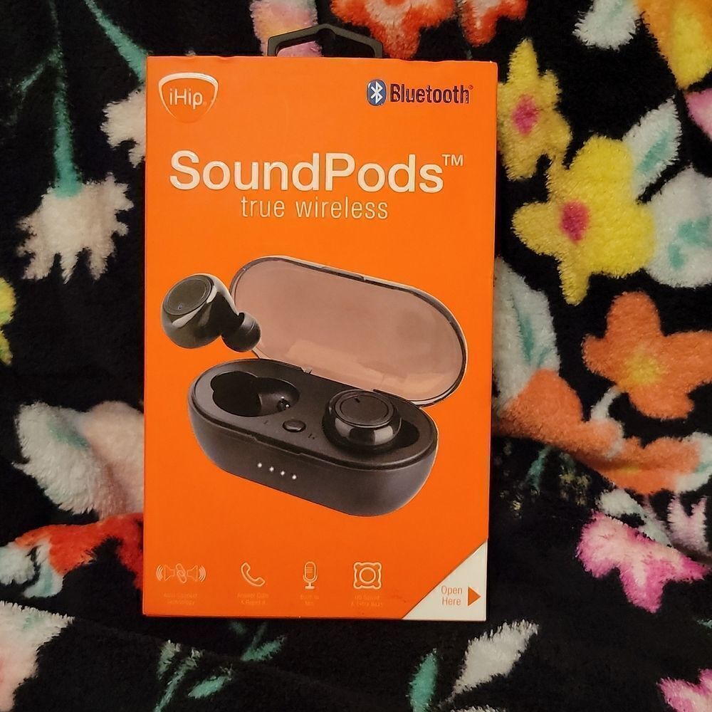 IHip Bluetooth Wireless SoundPods HD Sound w Bass Answer Calls New in box 🎧